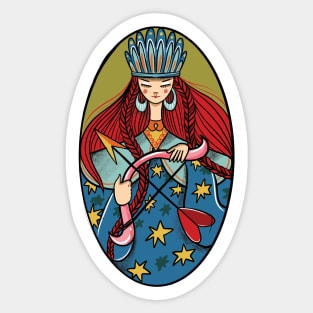 Sagittarius Zodiac Queen: Strength, Femininity, and Adventure Sticker